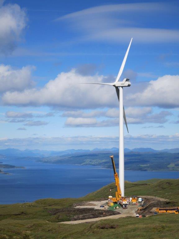 Last Turbine Up at Sròndoire Community Windfarm as Renewables Storm Rages